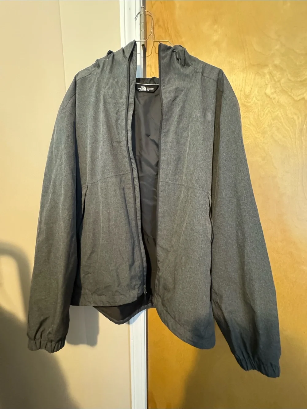 The North Face Men's Charcoal Hooded Rain Jacket